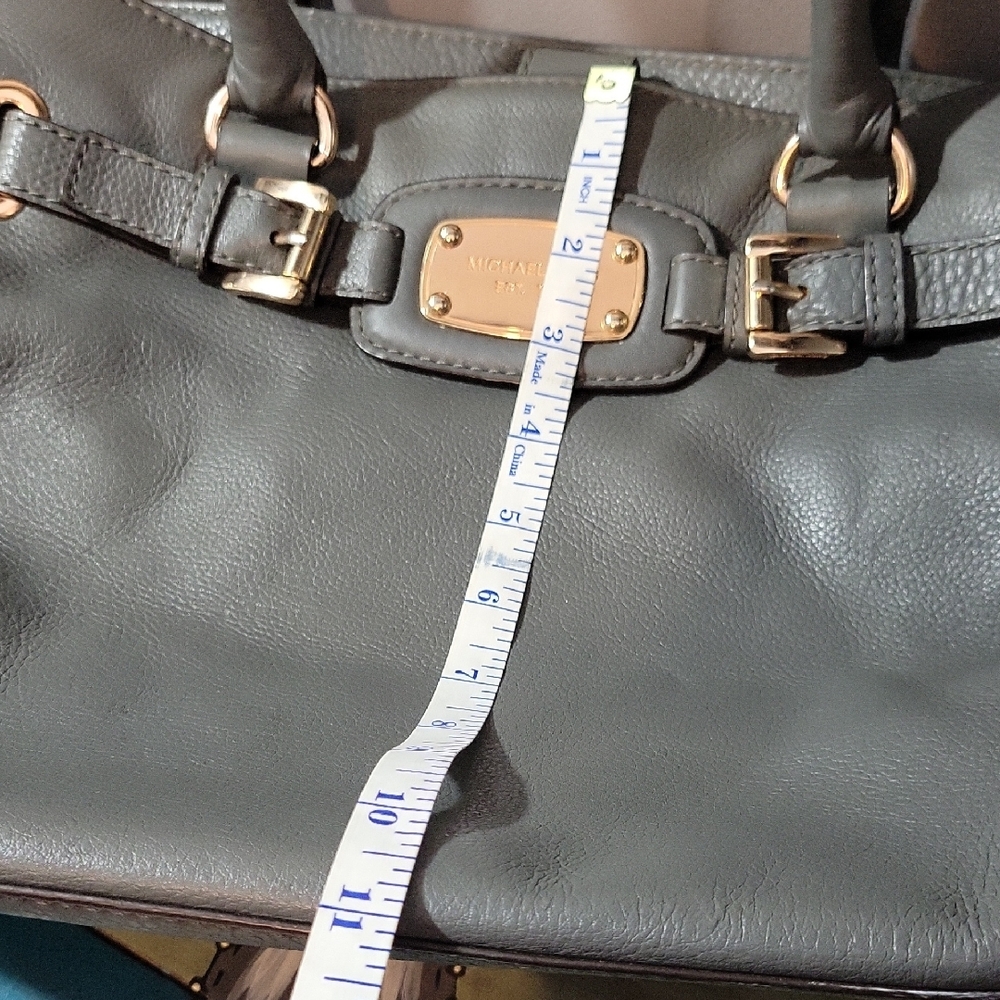 Michael Kors Gray Satchel with Gold Accents - Picture 13 of 13